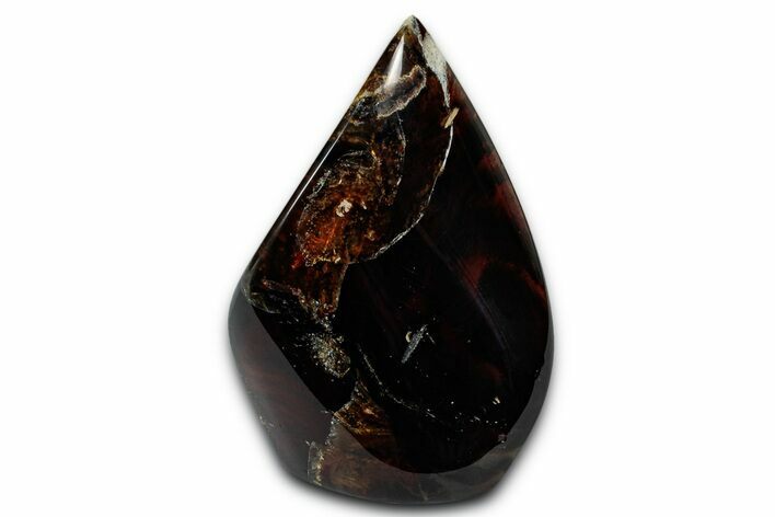 Polished Indonesian Blue Amber Flame #355798